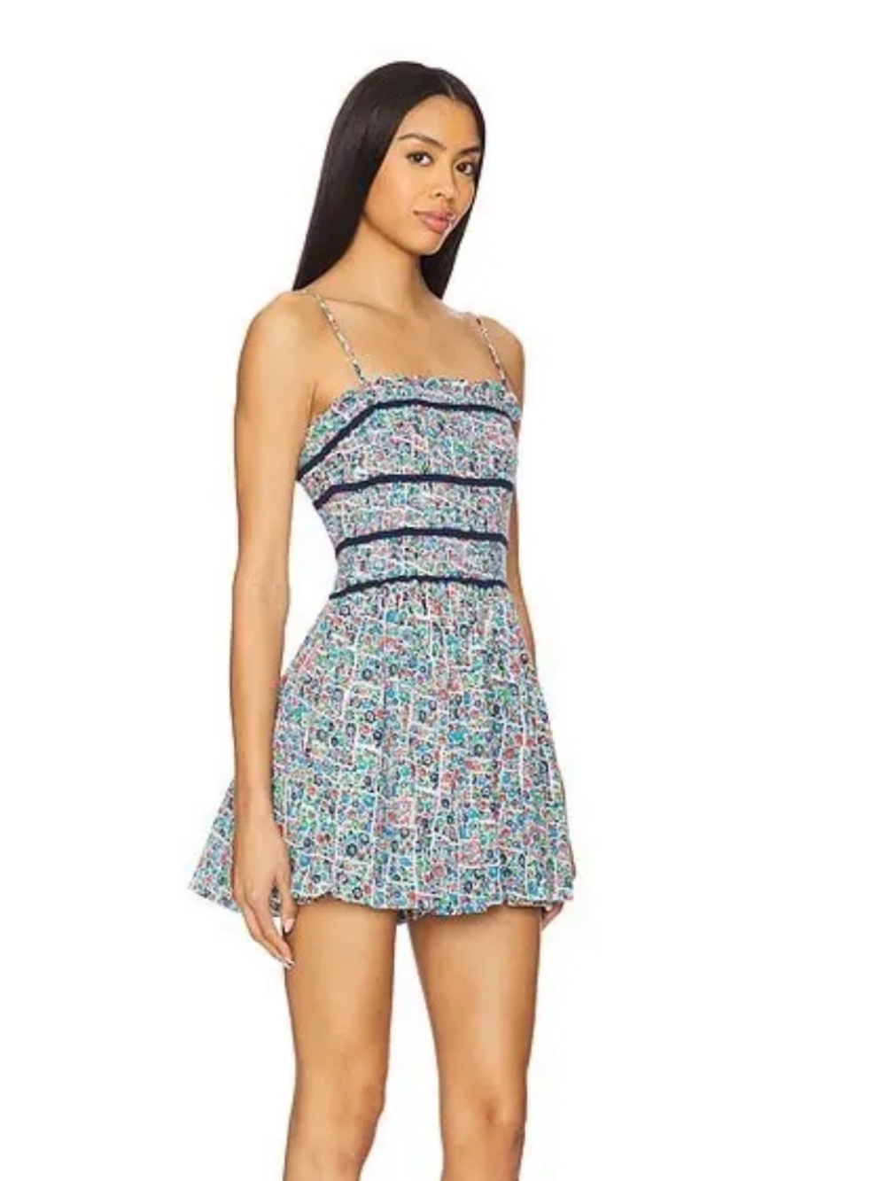 Free People Multicolor Floral Smocked Mini romper